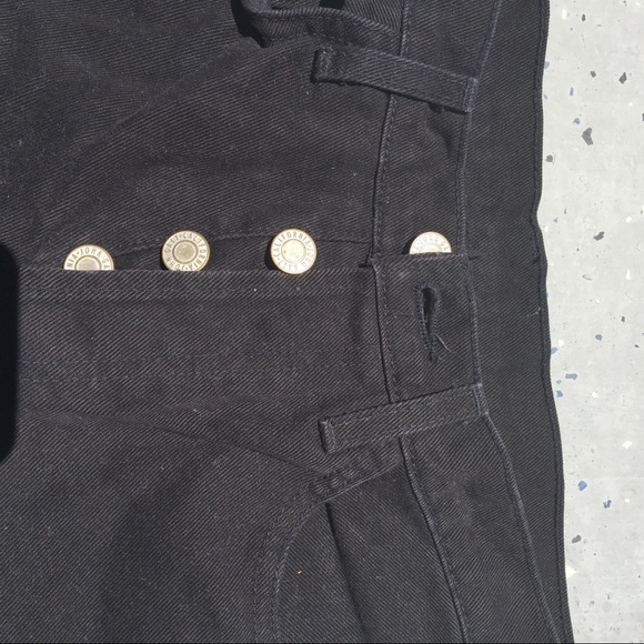 Brandy Melville John Galt Black button fly shorts - Picture 4 of 4